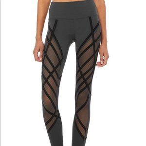 Alo HighWaisted Wrapped Stirrup Legging Anthracite